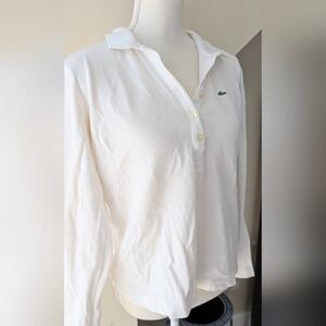 Lacoste women's White Long Sleeve Shirt